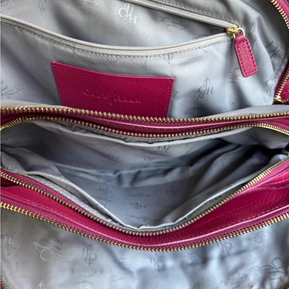 Cole Haan Leather Tote in Hot Pink - Picture 16 of 16